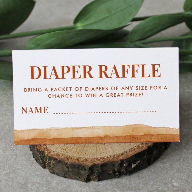 Tarjeta De Recepción Terracotta Boho Resumen Diaper del Desierto Raffle (Subido por el creador)