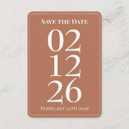 Tarjeta De Recepción Terracotta Burn Orange Wedding Save the Date Cards