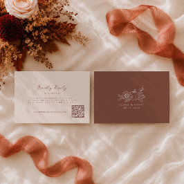 Tarjeta De Recepción Terracotta Calabaza Naranja Bodas Online RSVP