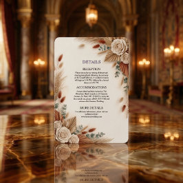 Tarjeta De Recepción Terracotta Cream and Sage Minimalist