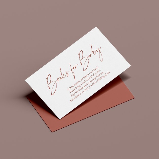 Tarjeta De Recepción Terracotta - Libros modernos escritos a mano para  (Subido por el creador)