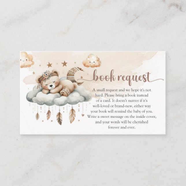 Tarjeta De Recepción Terracotta nube de marfil nueve solicitud de libro (Anverso)