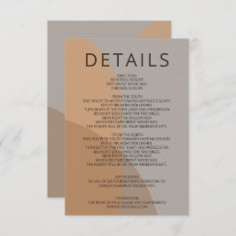 Tarjeta De Recepción Terracotta Rustic Boho Arch Boda moderno