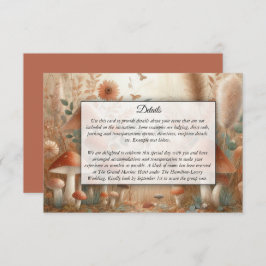 Tarjeta De Recepción Terracotta Toadstool Woodland Magic Boda
