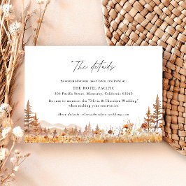 Tarjeta De Recepción Terracotta Wildflower Mountain Wedding Hotel