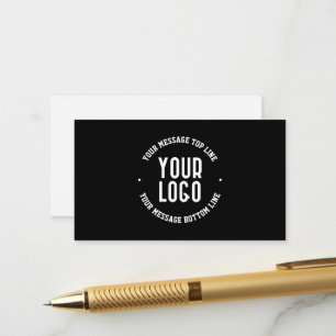 Tarjeta De Recepción Texto personalizable y logotipo o imagen cargada