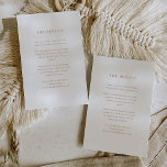Tarjeta De Recepción Texto simple y elegante | Detalles del invitado de<br><div class="desc">Estas minimalistas y elegantes tarjetas de información de detalles de los invitados a las bodas incluyen texto de terracota sobre un fondo blanco limpio, para un aspecto sencillo y elegante. Puede utilizar estas tarjetas para obtener información sobre la dirección, recepción o transporte, información sobre hoteles o alojamientos, y cualquier otra...</div>