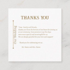 Tarjeta De Recepción Thank you