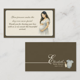 Tarjeta De Recepción Thank You Boho Baby Shower Asian Mom to be 