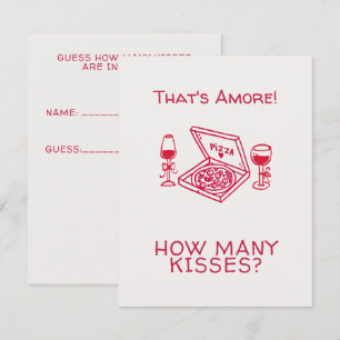 Tarjeta De Recepción That's Amore Bridal Shower Caprichoso Dibujado a M
