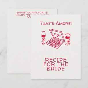 Tarjeta De Recepción That's Amore Bridal Shower Caprichoso Dibujado a M