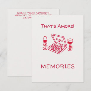 Tarjeta De Recepción That's Amore Bridal Shower Caprichoso Dibujado a M