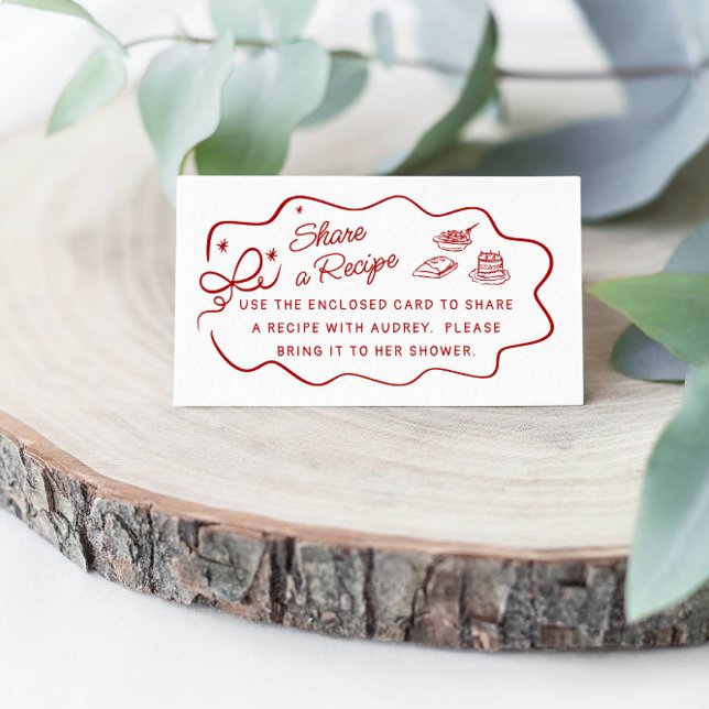 Tarjeta De Recepción That's Amore, Red Doodle Share a Recipe Card (Subido por el creador)