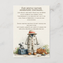 Tarjeta De Recepción The Little Explorer | Safari Adventure Baby Shower