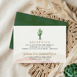 Tarjeta De Recepción The Watercolor Desert Range Wedding Suite -