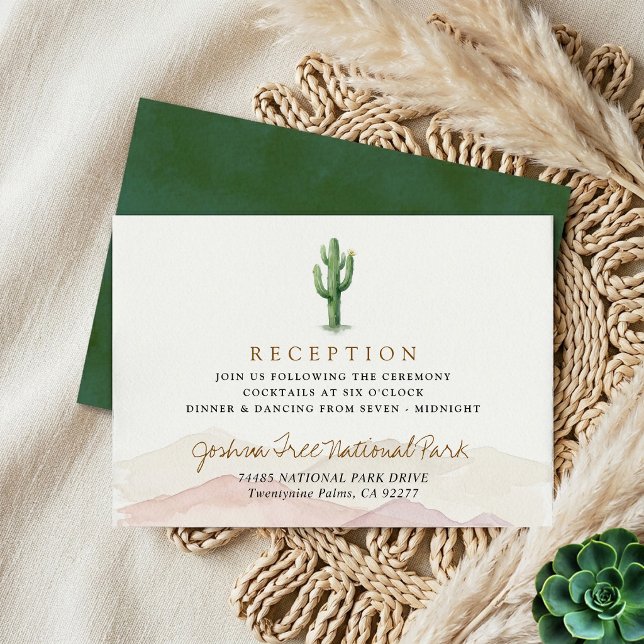 Tarjeta De Recepción The Watercolor Desert Range Wedding Suite - (Subido por el creador)
