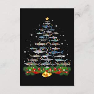 Tarjeta De Recepción Tiburón Árbol de Navidad Amantes de los regalos Ho