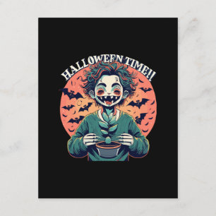 Tarjeta De Recepción Tiempo de Halloween, pero en realidad es tiempo fe