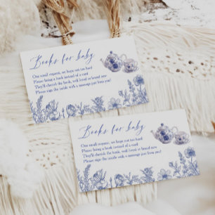 Tarjeta De Recepción Tiempo Para Los Libros De Baby Shower Para El Té E