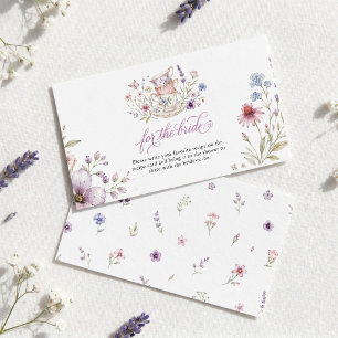 Tarjeta De Recepción Tiempo para té Taza de té elegante Morado Acuarela