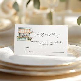 Tarjeta De Recepción Tienda de flores de mercado ducha de novias adivin
