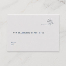 Tarjeta De Recepción Timepiece- Minimalist Marriage Witness Enclosure