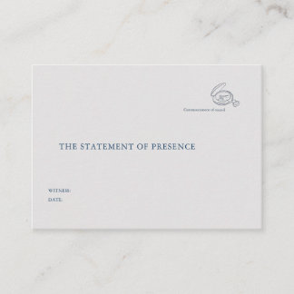 Tarjeta De Recepción Timepiece- Minimalist Marriage Witness Enclosure