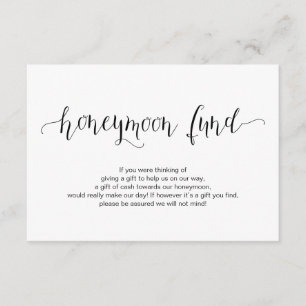 Tarjeta De Recepción Típica negra rusa, Boda de luna de miel Wish