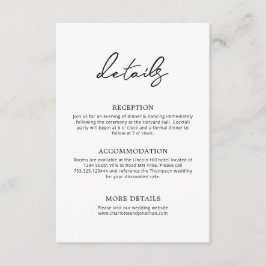 Tarjeta De Recepción Tipografía clásica