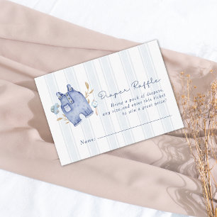 Tarjeta De Recepción Tiras de vaqueros azules modernos para baby shower
