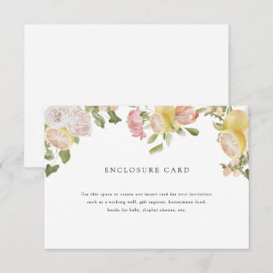 Tarjeta De Recepción Tirón principal   Cítrico   Floral rosa