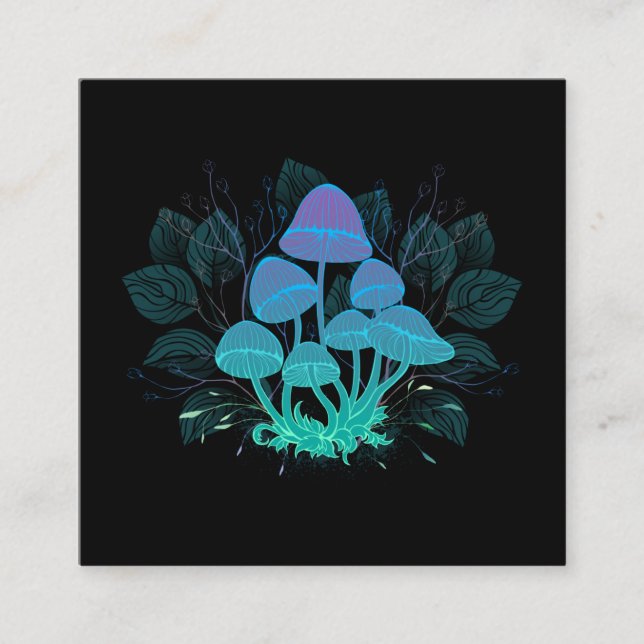 Tarjeta De Recepción Toadstools en Bushes (Anverso)