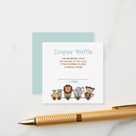 Tarjeta De Recepción TODO ABOARD Train Fiesta Diaper Raffle