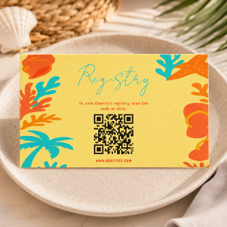 Tarjeta De Recepción Todo lo que veo es amor Costero Boho Bridal Person