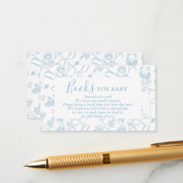 Tarjeta De Recepción Toile Bear Baby Shower Boy Books para bebé