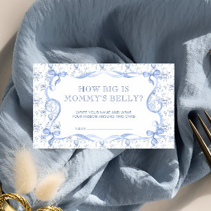 Tarjeta De Recepción Toile Bear Baby Shower Qué grande es el Belly de m