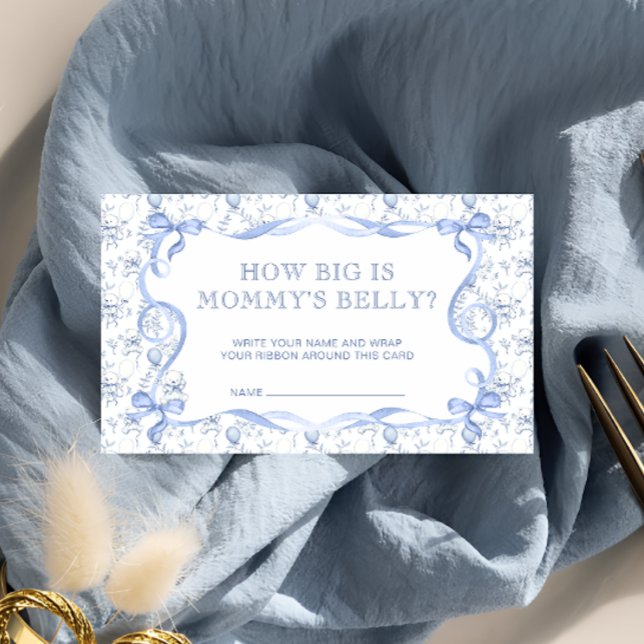 Tarjeta De Recepción Toile Bear Baby Shower Qué grande es el Belly de m (Subido por el creador)
