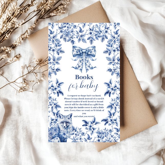 Tarjeta De Recepción Toile De Jouy dobla libros de Baby Shower para beb (Subido por el creador)