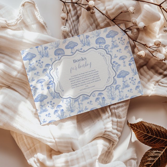 Tarjeta De Recepción Toile De Jouy Mushrooms Woodland Boys for Baby (Subido por el creador)