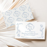 Tarjeta De Recepción Toile de jouy Rockefeller vintage Diaper raffle<br><div class="desc">Hay artículos disponibles para la tarjeta de cierre de la barcaza de cuchara de cuchara de culebra de rocas de tela de jouy.</div>