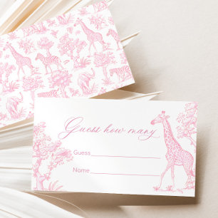 Tarjeta De Recepción Toile de jouy Safari Cuántos dulces juegos