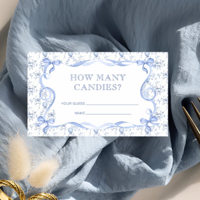 Tarjeta De Recepción Toile De Jouy Teddy Bear Adivina Cuántos Cañones (Subido por el creador)