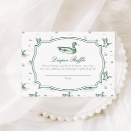 Tarjeta De Recepción Toile Mallard Duck Gender Neutral Baby Shower