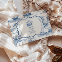 Toile Nautical Baby Shower Diapper Raffle