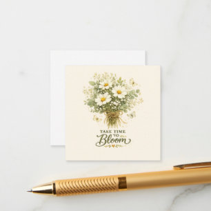 Tarjeta De Recepción Tómate el tiempo para florecer Diseño de ramille