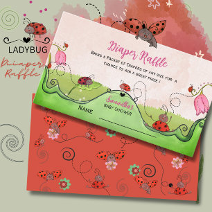 Tarjeta De Recepción Tómbola de Pañales Dama Libélula Dulce y Caprichos