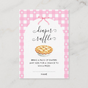 Tarjeta De Recepción Torta Coqueta Rosa Rifa de Pañales