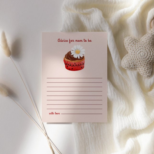 Tarjeta De Recepción Torta Cupcake Flores Consejos Baby Shower Para Mam (Subido por el creador)