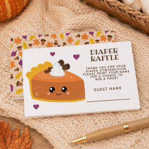 Tarjeta De Recepción Torta De Cumpleaños De Otoño Para Baby Shower Rifa