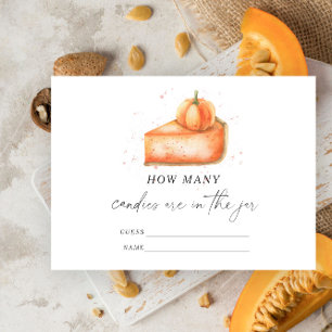 Tarjeta De Recepción Torta de otoño - adivinen cuántos caramelos hay en